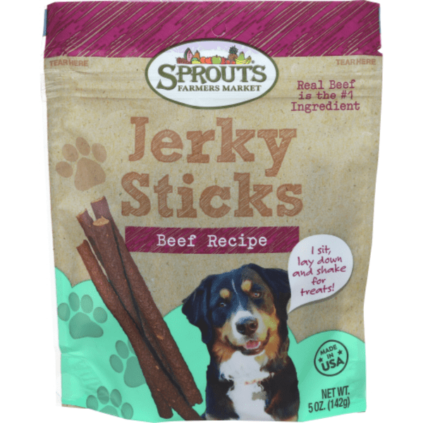 Sprouts Beef Flavor Jerky Sticks Dog Treats, 5 OZ