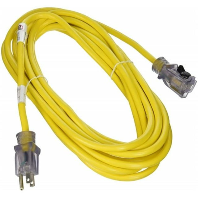 Rallonge Verrouillable pour Chantier Extérieur Jaune, 25 Pieds