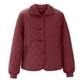 thumbnail image 5 of Pounoo Gift Quilted Lightweight Jackets for Women Button Down Puffer Long Sleeve Jacket Oversized Casual Winter Coats with Pocket, 5 of 6