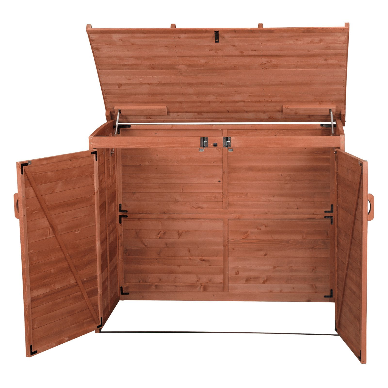 Leisure Season Large Horizontal Refuse Storage Shed Medium Brown Leisure Season Large Horizontal Refuse Storage Shed Medium Brown Com