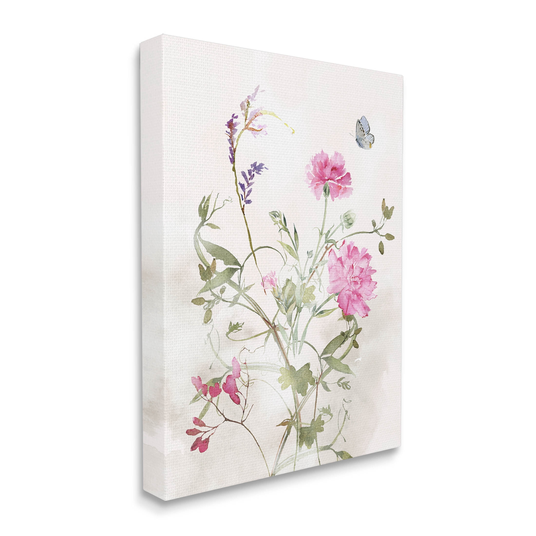 Stupell Industries Vivid Pink Carnation Blooms Graphic Art Gallery Wrapped Canvas Print Wall Art, Design by Nina Blue