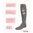 thumbnail image 3 of MeMoi  High Climbers Embroidered Floral Knee-High Socks - Girls - Female, 4, Medium Gray, 3 of 7