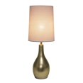 thumbnail image 4 of Lampe de table Simple Designs à 1 ampoule en forme de larme, dorée, 4 of 7