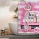 thumbnail image 2 of 2025 High Fashion Shower Curtain, Pink & Black Luxury Shower Curtain, Waterproof Polyester Fabric Shower Curtains Bathroom Decor With 12 Hooks 72 X 72, 2 of 5