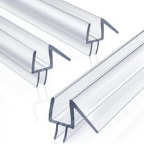 Shower Door Bottom Seal 47.25'' (15.75'' * 3), 3 Section Segmented Frameless Glass Shower Door Seal Strip for 3/8'' Glass
