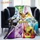 thumbnail image 1 of Manta de Anime japonés para niños, manta cálida de Sherpa para dormitorio, camas, sofá, sofá, famosa, 1 of 4