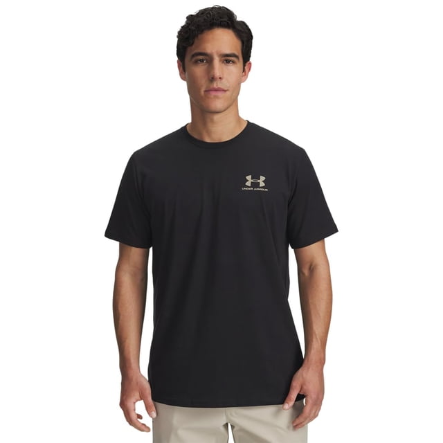 Playera Under Armour Sportstyle para hombre, negra y caqui, XS