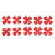 thumbnail image 4 of 10 hélices de plástico de 60 mm con 4 palas, accesorios de hélices para barcos giratorios con orificio de 2 mm, color rojo, 4 of 9