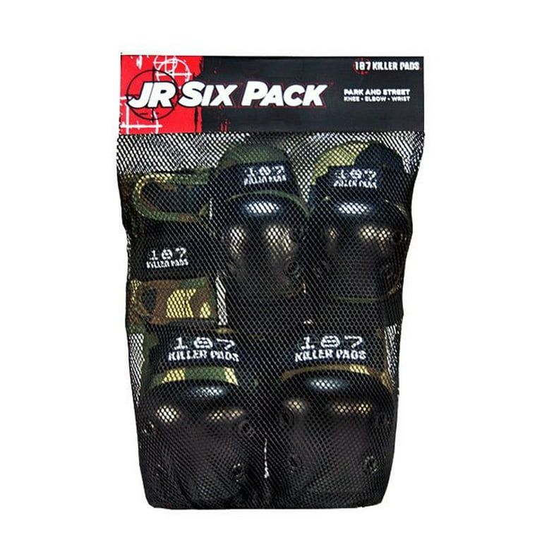187 Killer Pads Six Pack Knee and Elbow Pads, Camo, Junior