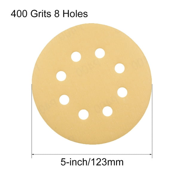 5 inch Sanding Discs 400 Grits 8 Holes Hook and Loop Wet Dry