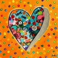 thumbnail image 2 of Pinto, Patricia 20x20 Black Ornate Wood Framed with Double Matting Museum Art Print Titled - Neon Hearts of Love IV, 2 of 4