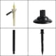 thumbnail image 4 of Vela Solar Ganfancp Lámpara de Enchufe de Tierra Céspedes Al Aire Libre Jardín Decoración Led Solar Largo Polo 6Pcs, 4 of 7