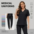 thumbnail image 2 of VIAOLI Women's Scrubs Set - Stretchy Medical Uniform with Pockets, for Nurses & Doctors, S-XXL, Multi-Color, 2 of 6