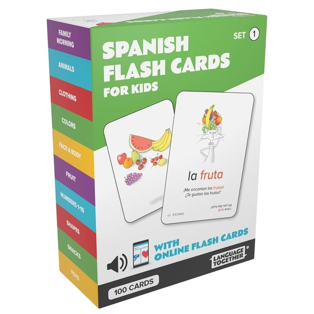 Tarjetas didácticas en español para niños: 100 primeras palabras en español con audio en línea - Aprenda colores, formas, números del 1 al 10, animales y más palabras cotidianas para principiantes - 1