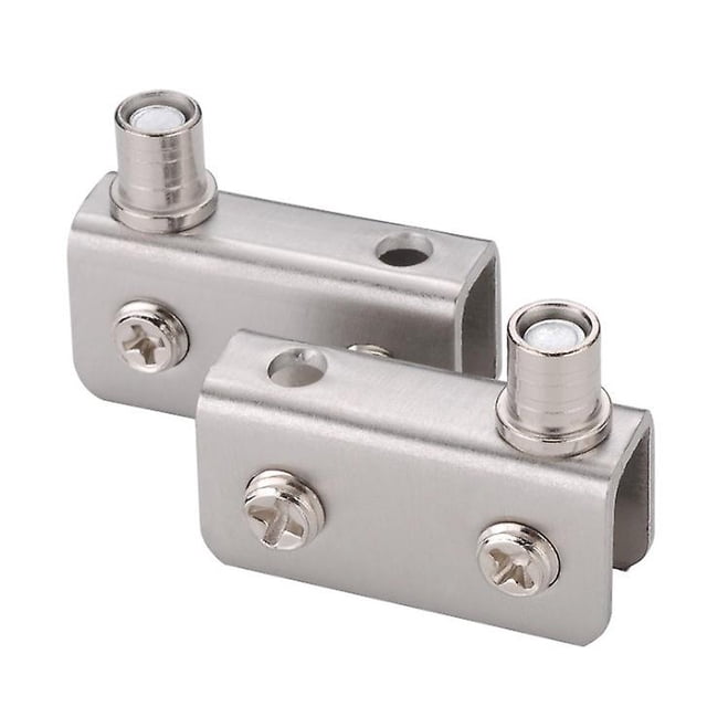 Paquete de 4 bisagras para puerta de vidrio QUANZHOUTIANDI acero inoxidable 5 a 8 mm plateadas