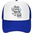 thumbnail image 2 of for God So Loved The World That He Gave His Only Son John 3:16 Mesh Trucker Hat Men Baseball Cap Women Sun Hat Black, 2 of 8