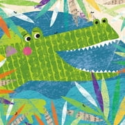 Oopsy Daisy's Peeking Jungle Buddies Crocodile Canvas Wall Art, 14x14