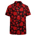 thumbnail image 5 of YAYUBA Big and Tall Button Down Shirts for Men Funny Design Valentine's Day Business Shirts Free Comfy Date Night Outfit Collar Button Up Sweatsuit Outfits, 5 of 6