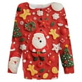 thumbnail image 4 of Tiweut Women's Cardigans Christmas Santa Gift Graphic Button Down Cozy Fall Winter Holiday Long Sleeve Loose Fit Outwear Blouses Red,S, 4 of 4