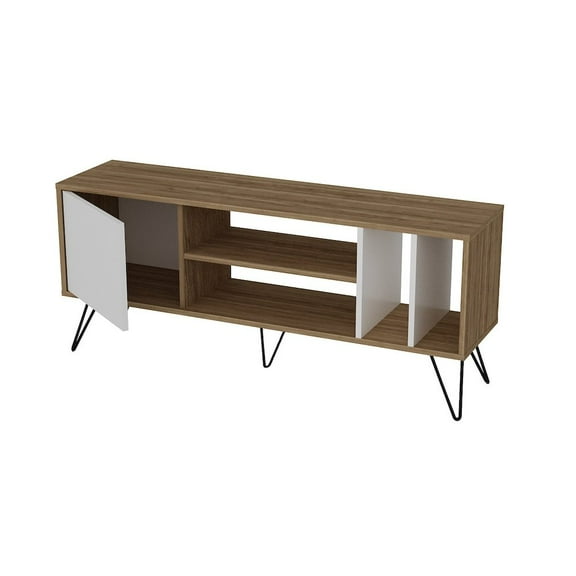 Decorotika Mistico 55'' Tv Stand - Walnut & White