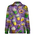 thumbnail image 2 of LNZGNM Mardi Gras Outfits for Men Quarter Zip Plus Size Carnival Graphic Printed Sweatshirt Stand Collar Long Sleeve Tops Novelty Carnival Outfits,Yellow 3XL, 2 of 7
