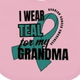 thumbnail image 4 of Inktastic I Wear Teal for My Grandma Ovarian Cancer Awareness Boys or Girls Baby Bib, 4 of 4