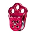 thumbnail image 3 of ziyahi 30KN Triple Attachment Climbing Hitch Pulley Fixed Side for 13mm Rope Red, 3 of 6