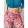 thumbnail image 5 of Biezeib Women's Pajama Shorts Stripe/Plaid Elastic Waist Comfy Sleep Shorts Summer Casual Pajama Bottoms, 5 of 6