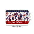 thumbnail image 3 of Patriotic Welcome Doormat, Flag Printed Floor Rug, Non Slip Entryway Mat, Weatherproof Decor for Independence Day Indoor Front Door Space, 3 of 6