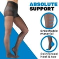 thumbnail image 5 of Absolute Support Extra Wide Womens Compression Tights 8-15mmHg Black, 3X-Large, 5 of 11