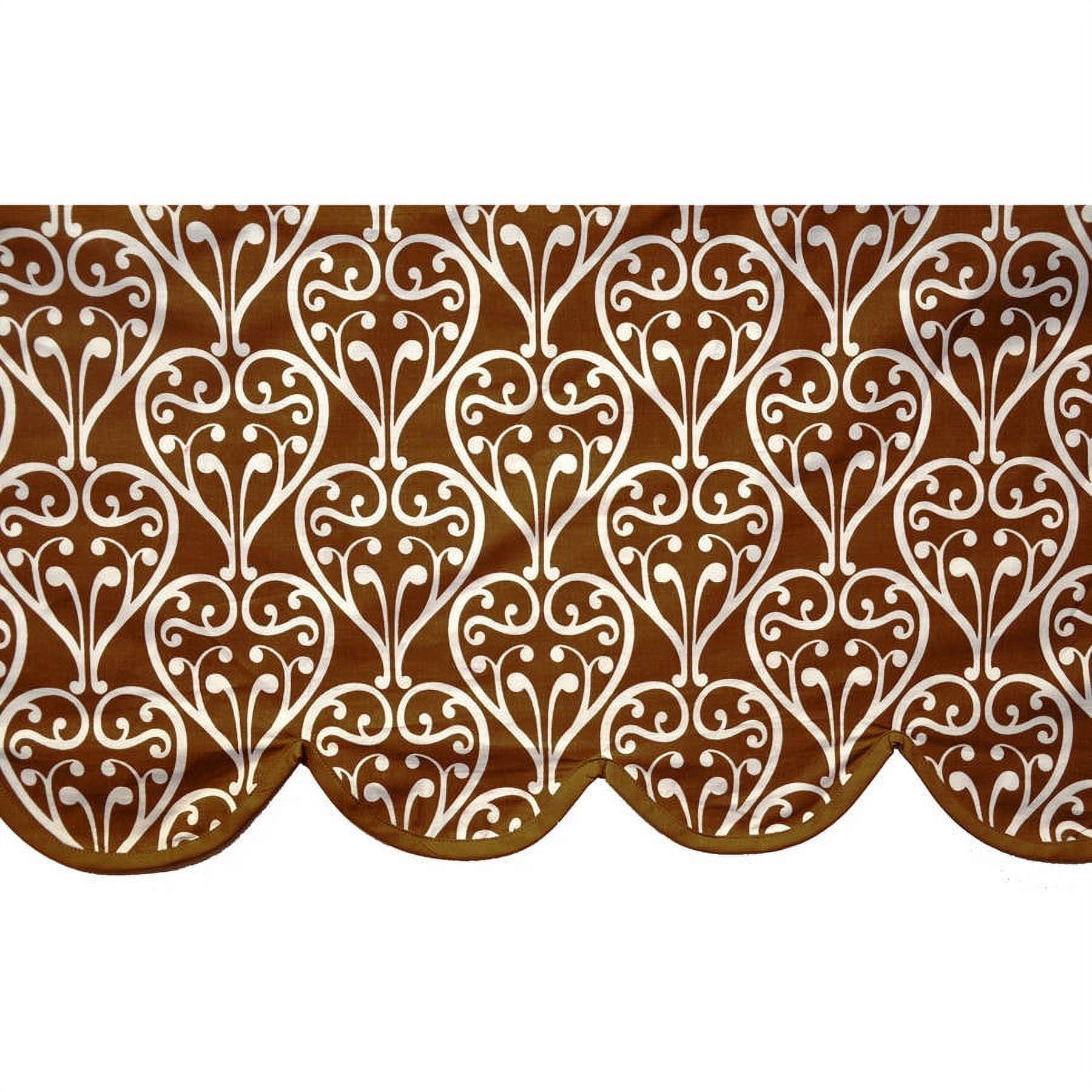 Bacati Crib Skirt, Damask Chocolate