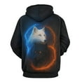 thumbnail image 2 of LAOLIUSN Men’s Wolf Pack 3D Graphic Hoodie, All-Over Print Pullover Sweatshirt, Sizes S–4XL, 2 of 7