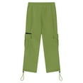 thumbnail image 6 of AINIYS Boys Casual Sports Sweatpants Lightweight Drawstring Jogger Pants Trendy Multi-Pocket for Outdoor Activities Daily Wear Comfy Kids Pants Army Green 120, 6 of 6
