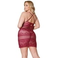 thumbnail image 2 of Coquette - 22311 - Chemise with Underwire Cups - MERLOT, 2 of 9
