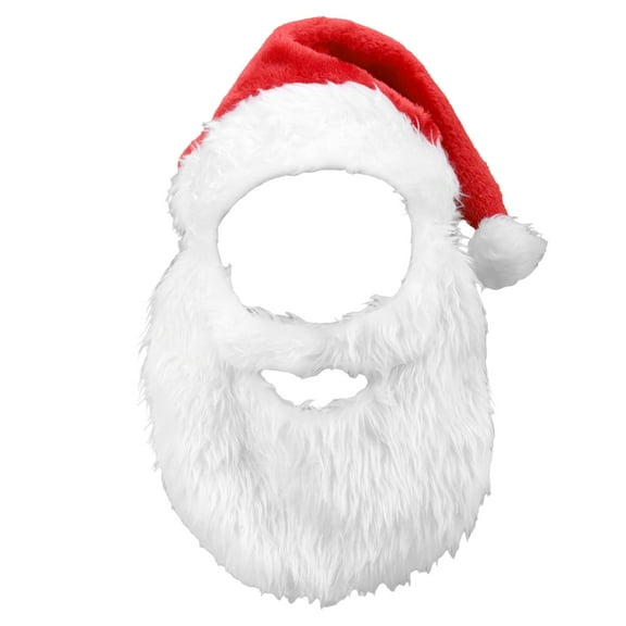 Zeiwohndc Christmas Santa Costume Accessories Christmas Santa Hat with Beard and Wigs