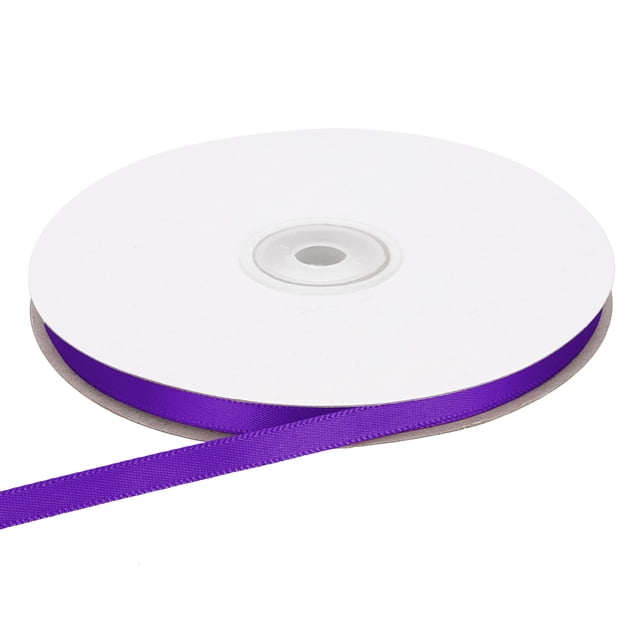 Rollo de cinta de satén Uxcell, 1.5 pulgadas de ancho para envoltura de regalos y proyectos de manualidades DIY Púrpura