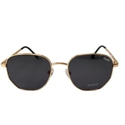 Quay Australia Big Time Square Sunglasses, Gold/Smoke