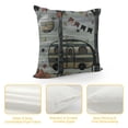 thumbnail image 4 of Camping Camper Pillow Cover for Couch Sofa Bed,Western Texas Star Pattern Country Decor Pillow Case Cushion Cover ,Outdoor Adventure Wild Trees Moon Stars Silhouette Square Cushion Case, 4 of 5