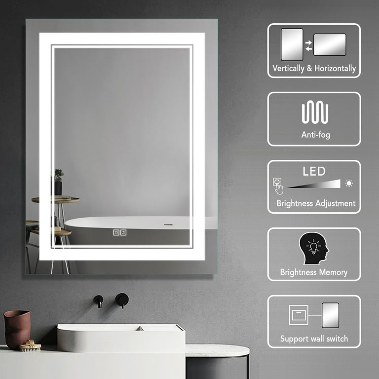 Illuminated LED Bathroom Mirror by Suite Mirror