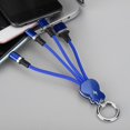 thumbnail image 4 of Cable de datos y cargador USB 3 en 1 universal con conector para iPhone y Android (azul), 4 of 5