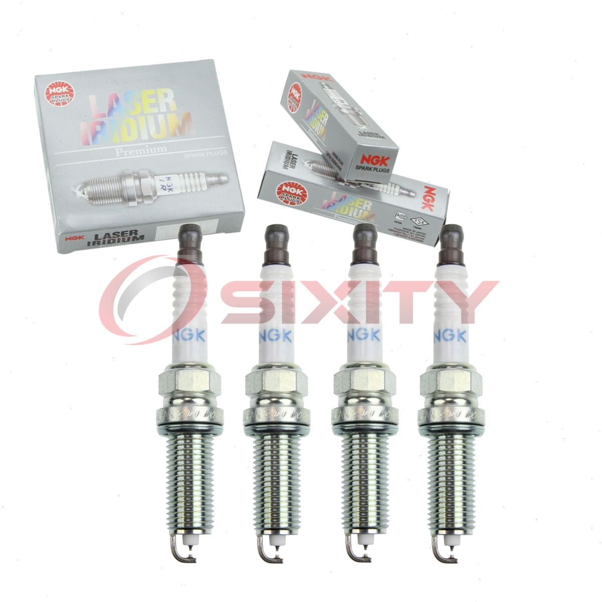 4 pc NGK 92217 Laser Iridium Spark Plugs for Ignition Wire Secondary