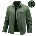thumbnail image 4 of Tactical Jacket for Men 2025 Long Sleeve Lightweight Breathable Button Down Collared Zip Up Jacket with Pockets, 4 of 8