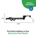 thumbnail image 3 of Big Country Toys Remolque de plataforma plana con enganche de remolque de cuello de cisne Complemento divertido para juguetes agrícolas y camiones de juguete, 3 of 5