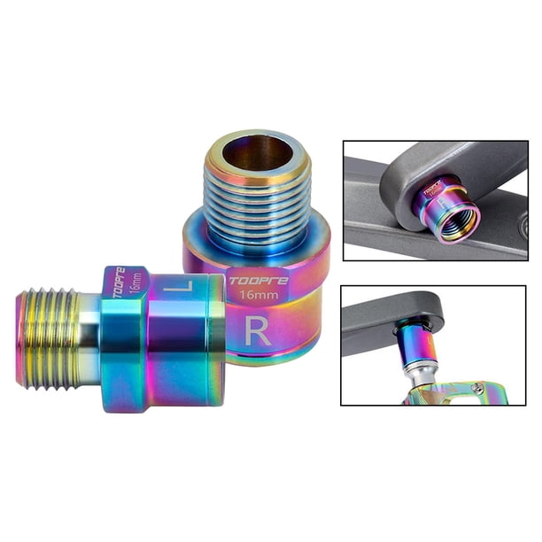 1 par de extensores de pedal de bicicleta, espaciador de extensión de pedales de bicicleta de carretera de montaña de acero resistente/pedales Colorido 16mm