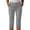Gray, variant on JUSLIO Capris for Women High Elastic with Pockets Casual Fashion Capris Black S