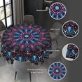 thumbnail image 6 of Mandala Purple and Blue Waterproof Picnic Patio Party Round Table Cloth Cover Decorations Fabric 60 Inch Circular Tablecloth for 20-47 Inch Home Dining Room Kitchen Decor, 6 of 6