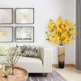 thumbnail image 4 of Silk Cherry Blossom Branches, 47in Artificial Cherry Blossom Long Stems Fake Vase Arrangements for Office, Hotel, Home,Spring Decoration, Set of 4 Bouquet,Vase Not Included(Orange), 4 of 5