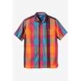 thumbnail image 5 of KingSize Men's Big & Tall Plaid Wrinkle-Resistant Short Sleeve Button Down, 5 of 6