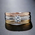 thumbnail image 2 of European And American Style Alloy Inlaid Artificial Gemstone Tri-Color Rings For Women Fashion Jewelry Accessories Gift, 2 of 5