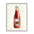 thumbnail image 4 of Stupell Industries Glam Kitchen Ketchup Bottle Patterned Condiment Motif Graphic Art Gray Framed Art Print Wall Art, Design by Ziwei Li, 4 of 5